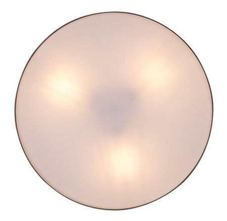 Lampa sufitowa okrągły plafon 39cm z podwyższonym IP43  w kolorze szaro-beżowym 3xE27 Dolen Rabalux 75068