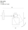 Kinkiet BLACK MaxLight W0188