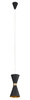 Lampa wisząca czarno złota CORNET LED MaxLight P0330