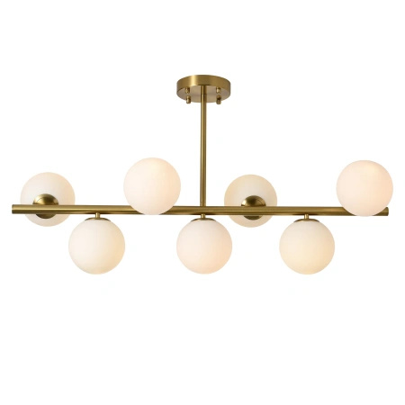 Lampa wisząca złota siedem białych kul Bolti 7xE14 PLC0104-GD Yaskr