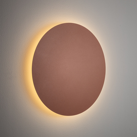 Płaski okrągły kinkiet 35cm z metalu w kolorze terakota RING LED L 3000K Nowodvorski 12657