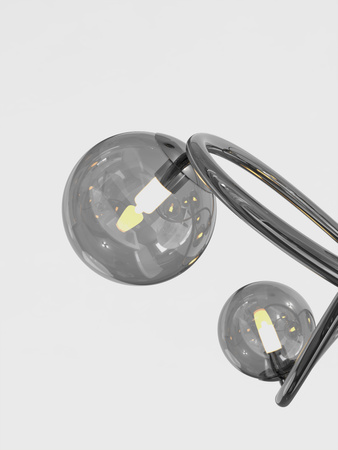 Lampa wisząca NANCY 14 czarny chrom Wofi Premium 7014-1405