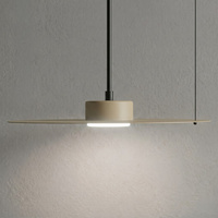 Lampa wisząca geometryczny metalowy dysk w kolorze taupe z regulacją kąta zawieszenia PIATTO 1xGX53 fi 350mm Milagro MLP2910