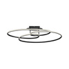 Geometryczna lampa sufitowa czarna LED – nowoczesne pierścienie świetlne LUMACA LED 3000K Just Light 15321-18