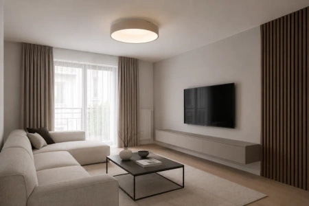 Plafon sufitowy o średnicy 55cm w kolorze bezowym sterowany pilotem SOVANA TOP 55 CCT + REMOTE CONTROL BEIGE Azzardo AZ7543