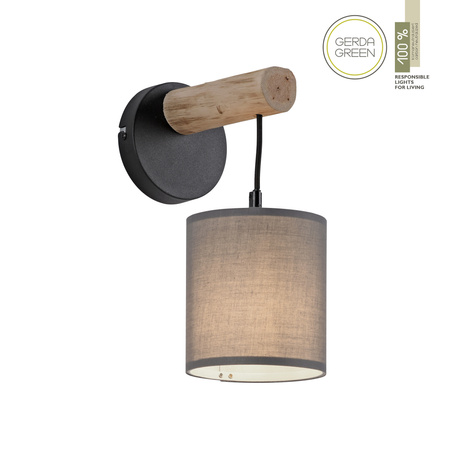 Kinkiet drewniany z abażurem GREEN TRIBU Just Light  15781-29