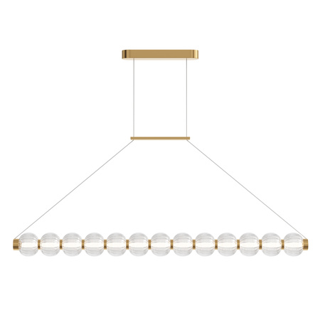 Podłużna lampa wisząca składająca się z rzędu szklanych kul Amulet MOD555PL-L18G3K Maytoni