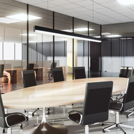 Lampa wisząca liniowa czarna 120cm LED o ciepłej barwie światła 3000K Sigi IV PL0129-BK Yaskr