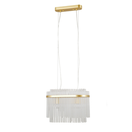 Nowoczesna złota lampa wisząca ze szklanymi prętami 2xE27 Bonte Italux PND-40929-2A-GD