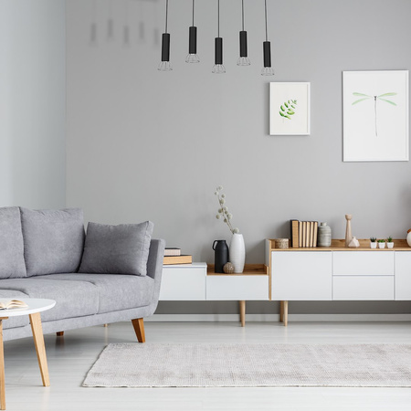 Lampa Wisząca DANTE BLACK/SILVER 5x mini GU10 MLP7361