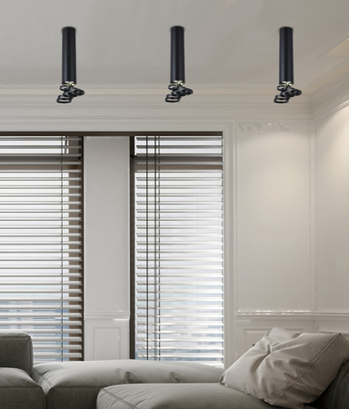 LAMPA SUFITOWA TUBA 1X50W GU10 6/30 CZARNY Candellux 2282763