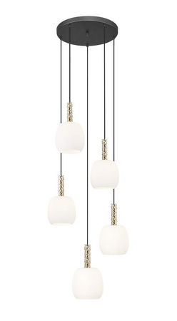Lampa wisząca pięć szklanych kloszy CALVO 5xG9 Zuma Line P0076-05G-P7AA