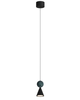 Lampa wisząca mały metalowy stożek z ozdobną kulą z malachitu LED 3000K Bingo Maxlight P0682