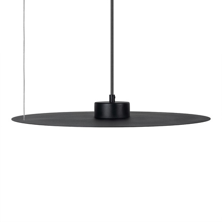 Minimalistyczna lampa wisząca czarny talerz o średnicy 45cm z regulacją kąta zawieszenia PIATTO 1xGX53 Milagro MLP2913