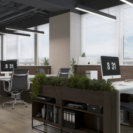 Lampa wisząca liniowa czarna 120cm LED Sigi VI zmienna barwa światła PL0131-BK Yaskr