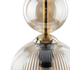 Lampa wisząca ryflowane bursztynowe szkło SOPHIA COGNAC 1xE14 Tk Lighting 11039