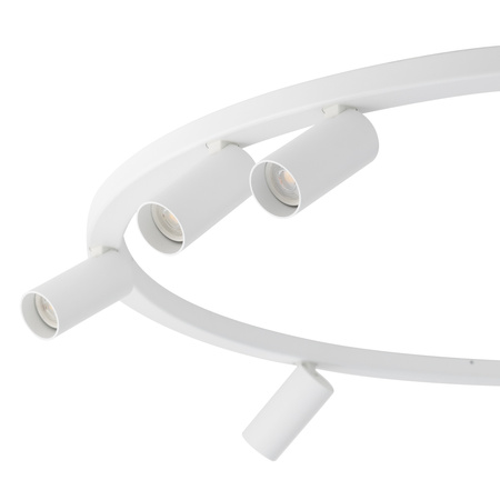 Minimalistyczna lampa sufitowa biała w formie koła – nowoczesny ring 80cm 7xGU10 FOURTY ROUND Nowodvorski 11945
