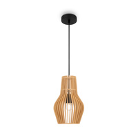 Lampa wisząca ze sklejki w beżowym odcieniu 1xE27 Roots MOD191PL-01W1 Maytoni