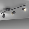 Antracytowa listwa sufitowa z czterema ruchomymi reflektorami TARIK 4xGU10 Just Light 11944-13