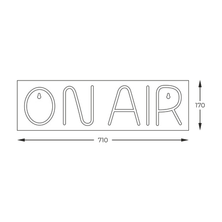 Kinkiet NEON napis ON AIR LED Zuma Line FM-WN46
