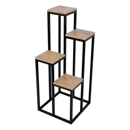 Czarny kwietnik metalowy  KS-33 KWIETNIK IV z serii KAJA HOME