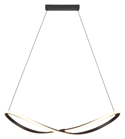 Lampa wisząca czarna LED przypominająca symbol nieskończoności ROSENTRA Zuma Line P241060001