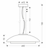 Lampa wisząca z dużym szklanym dymionym kloszem zewnętrznym oraz białym wewnętrznym OMBRE 42 1xGX53 Candellux Studio 31-51097