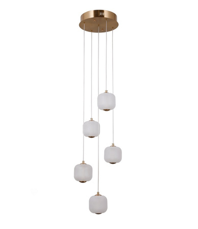 Lampa wisząca GANTI 5 LED Italux PND-34362-5-HBR-OPAL