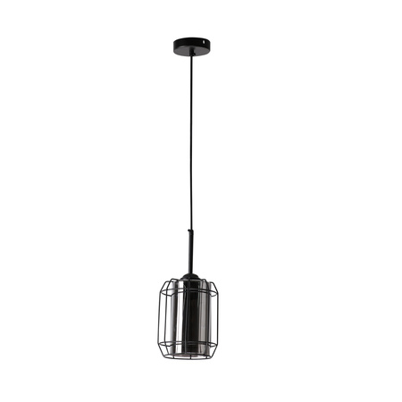 Jonera lampa wisząca czarny 1x40w e27 klosz dymiony Candellux 31-08428