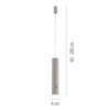 Lampa wisząca tuba szara bezprzewodowa akumulatorowa ładowana USB ATTACH Just Light 18281-40