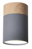 TUBA LAMPA SUFITOWA 1X15W GU10 6,8/10 SZARY+DREWNO Candellux 2284262