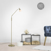 Lampa podłogowa matowy mosiądz z giętkim ramieniem i szklanym kloszem na dotyk PINO 1xG9 Paul Neuhaus 400-60