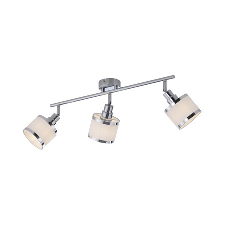Listwa sufitowa chromowana z trzema szklanymi kloszami ACCOR 3xE14 Just Light 15373-17