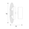 Mały złoty dekoracyjny kinkiet Maxlight W0424 Lunaris