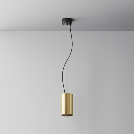 Złota matowa tuba wisząca o średnicy 7,5cm LED 3000K Efir P089PL-15W3K-MG Maytoni