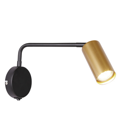 Tina lampa kinkiet czarno złoty 1x15w gu10 Candellux 21-76816