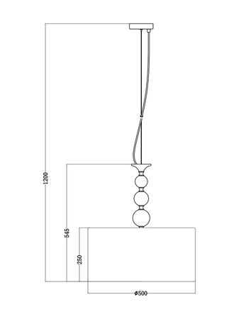 Lampa wisząca REA II czarna Zuma Line RLD93163-1B