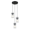 Potrójna lampa wisząca ze szklanymi rurkami 3xE14 Merto Italux PND-40930-3A-BK