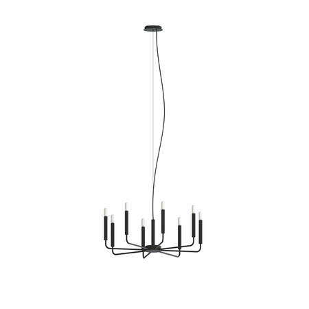 Czarny żyrandol minimalistyczny – lampa wisząca świecznikowa nowoczesna 8xE14 ORTO Nowodvorski 11460
