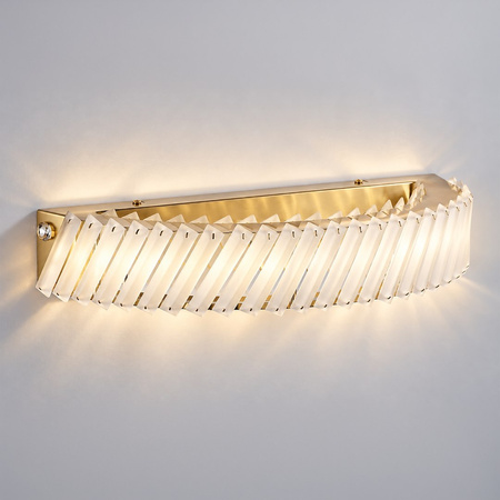 Złoty kinkiet kryształowy Deluxe 12W LED Milagro ML2778