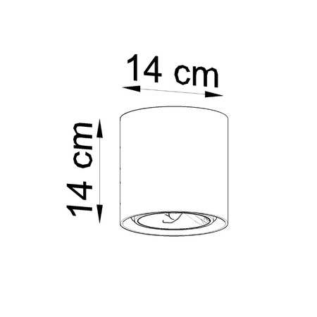 Lampa sufitowa, oprawa CULLO betonowa Sollux Lighting SL.0645