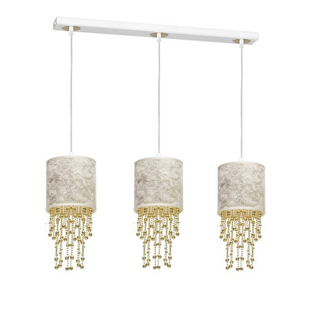 Lampa wisząca potrójna ALMERIA WHITE/GOLD Milagro MLP6445
