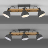 Lampa sufitowa drewniana z trzema metalowymi kloszami CUP 2.0 3xE27 Just Light 15745-18