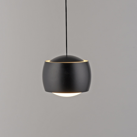  Lampa wisząca pojedyńcza czarna kula LED 3000K z funkcją ComfortLift BALLINI Just Light 15260-18