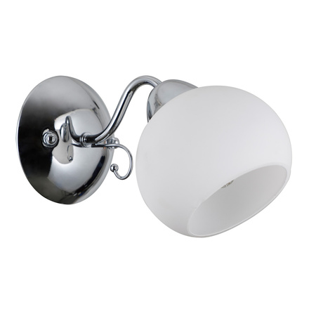Kinkiet lampa ścienna Masseri z białym szklanym kloszem E27 Italux WL-6895-1