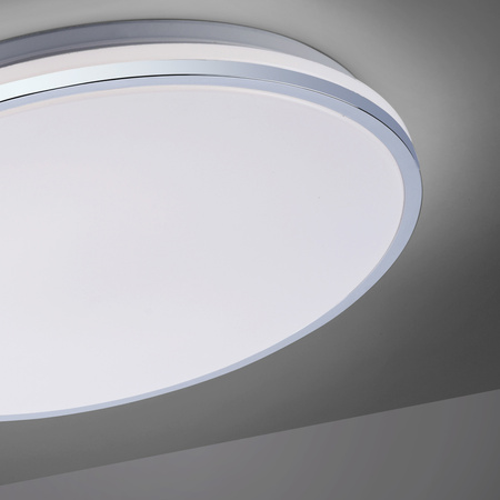 Lampa sufitowa plafon chromowany do łazienki 49cm IP44 ISABELL LED 3000K Just Light 14844-17