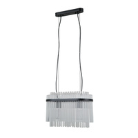 Czarna lampa wisząca w stylu glamour 2xE27 Bonte Italux PND-40929-2A-BK