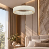 Lampa wisząca Deluxe złoty okrąg kryształowy 50cm 24W LED Milagro ML2779