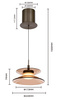 Lampa wisząca jedynka Crema brąz / klosz coffee Aviano Lighting 6058-121