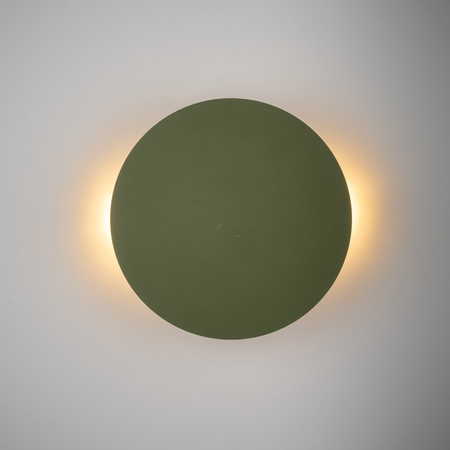 Zielony płaski okragły kinkiet podświetlający ściane o średnicy 20cm LUNA GREEN 2xG9 Tk Lighting 10956